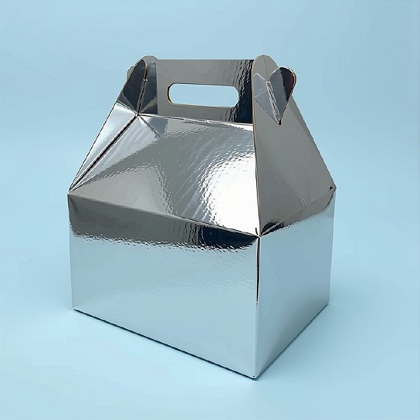 Caixa Sacolinha S11 (16x10,2x9,5cm) Prata 10 unidades Assk Rizzo Embalagens