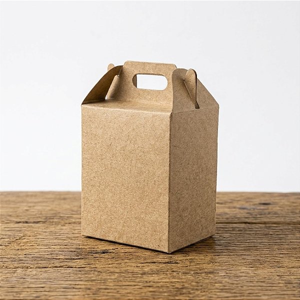 Caixa Sacolinha S1 (9,5cm x 6,5cm x 4,5cm) Kraft 10 unidades Assk Rizzo Confeitaria