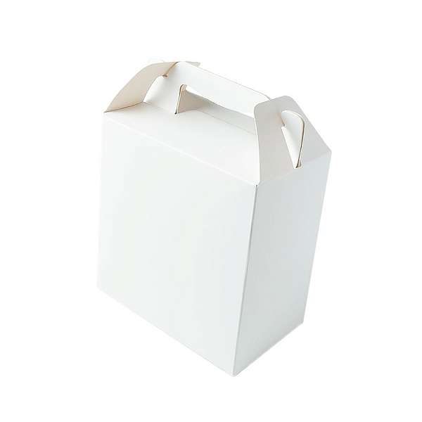 Caixa Sacolinha S2 (14cm x 11cm x 6cm) Branca 10 unidades Assk Rizzo Confeitaria