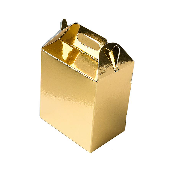 Caixa Sacolinha S2 (14cm x 11cm x 6cm) Dourada 10 unidades Assk Rizzo Confeitaria