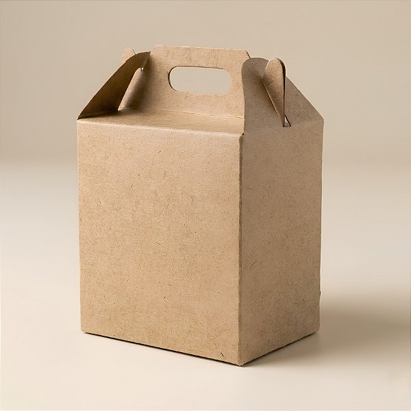 Caixa Sacolinha S2 (14cm x 11cm x 6cm) Kraft 10 unidades Assk Rizzo Confeitaria