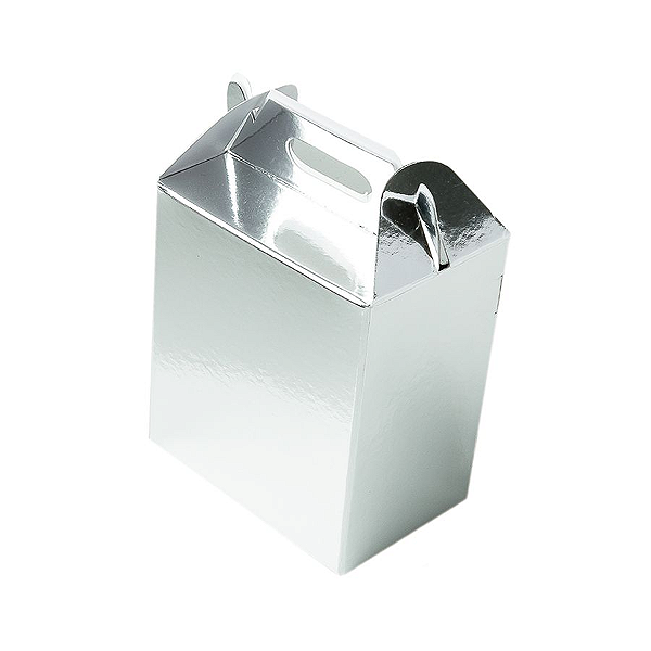 Caixa Sacolinha S2 (15,9cm x 17cm x 10,2cm) Prata 10 unidades Assk Rizzo
