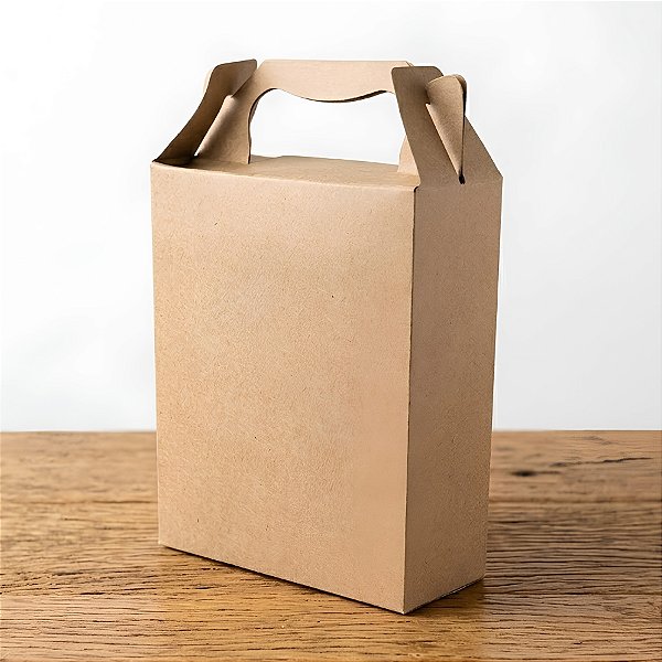 Caixa Sacolinha S3 (18cm x 16m x 6cm) Kraft 10 unidades Assk Rizzo Confeitaria