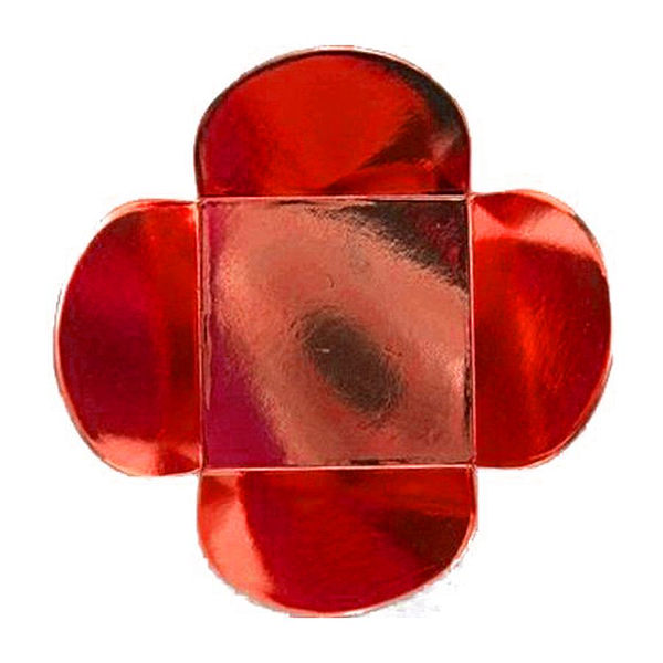 Forminha para Doces 4 Pétalas (3,5cm x 3,5cm x 2,5cm) Vermelha 50 unidades Assk Rizzo Embalagens