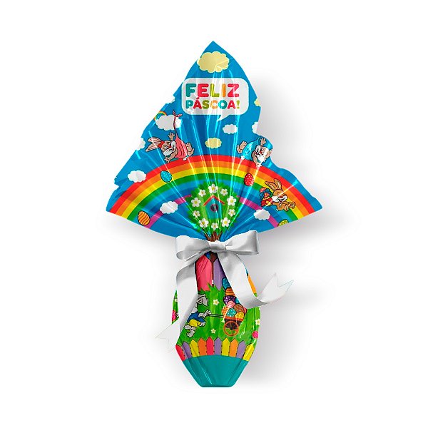 Saco Express para Ovos de 100g a 150g - 24cm x 24cm - Bom Dia Azul - 05 unidades - Cromus Páscoa - Rizzo Confeitaria