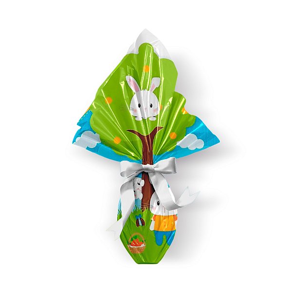 Saco Express para Ovos de 100g a 150g - 24cm x 24cm - Caça aos ovos - 05 unidades - Cromus Páscoa - Rizzo Confeitaria