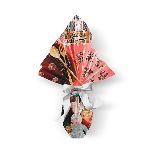 Saco Express para Ovos de 350g a 500g - 39cm x 39cm - Receita de Páscoa - 05 unidades - Cromus Páscoa - Rizzo Confeitaria