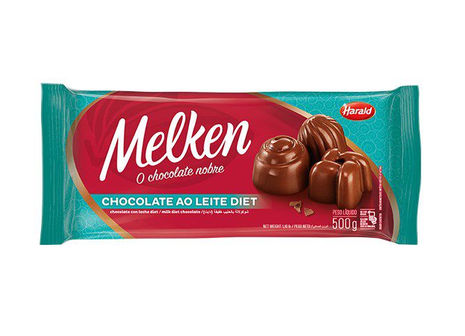 Chocolate Ao Leite Diet Barra Melken 500g - Harald Rizzo Confeitaria