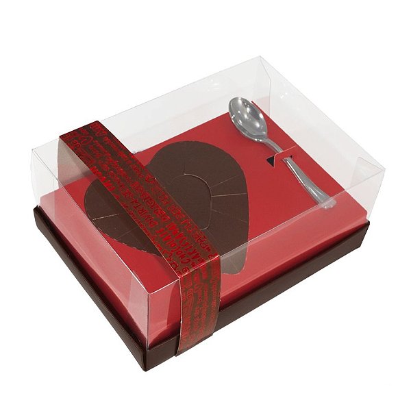 Caixa Coração de Colher 500g - Classic Red Love Cód 1404 - 05 unidades - Ideia Embalagens - Rizzo Embalagens