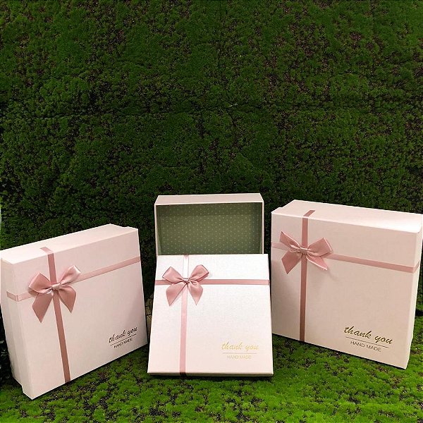 Conjunto Caixa de Papel para Presente Rosa - Kit 3 Unidades - Rizzo  Confeitaria - Loja de Confeitaria | Rizzo Confeitaria