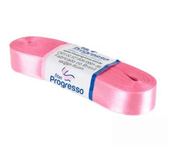 Fita de Cetim Progresso 15mm nº3 - 10m Cor 240 Rosa Escuro - 01 unidade