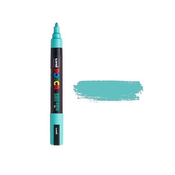 Caneta Posca PC-5M 2.5mm - Verde Agua - 1 unidade - Posca - Rizzo