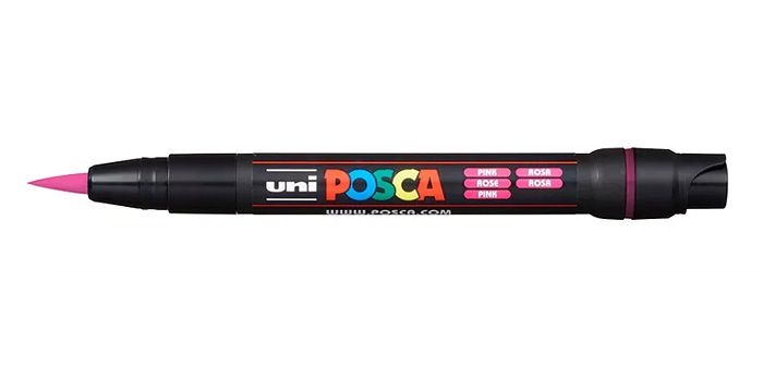 Caneta Posca PCF-350 0,1mm a 10mm Pink_Rosa - 01 unidade - Uni Posca