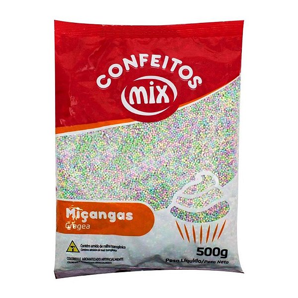 Confeito Miçanga - Candy Collors - 500g - Mix