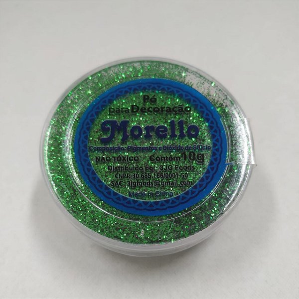 Pó para Decoração - Brilho Verde - Morello - 10g - Rizzo Confeitaria