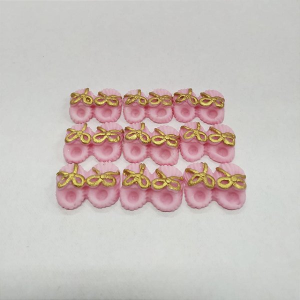 Confeitos Comestíveis Pantufa Rosa - Flores e Encantos de Açúcar - Rizzo Confeitaria