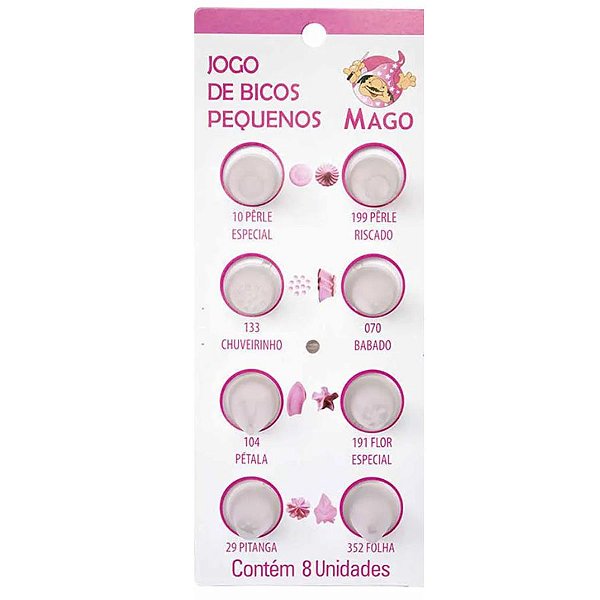 JOGO DE BICOS DE CONFEITAR PEQUENO - 4 BICOS