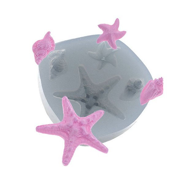 Molde de Silicone Estrela do Mar Grande Ref. 144 Flexarte Rizzo Confeitaria