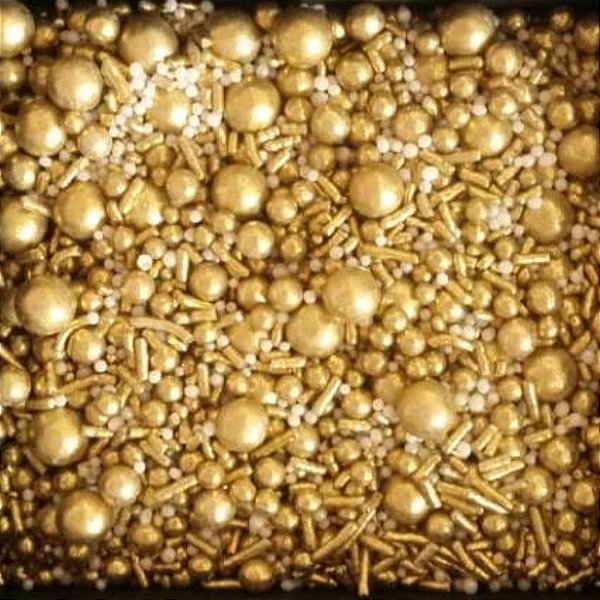 Sprinkles Gold (Ouro) 60g - Morello - Rizzo Confeitaria
