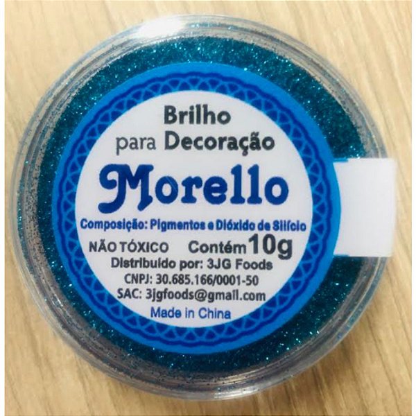 Pó para Decoração - Brilho Turquesa - Morello - 10g - Rizzo Confeitaria