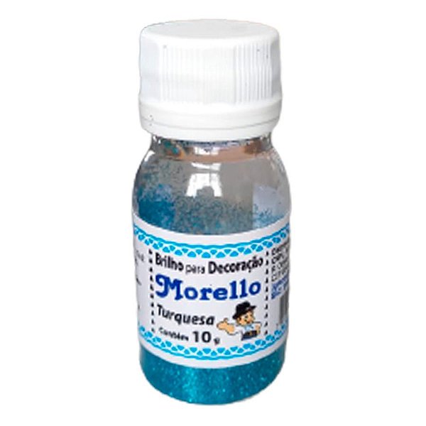 Pó para Decoração - Brilho Turquesa - Morello - 10g - Rizzo Confeitaria