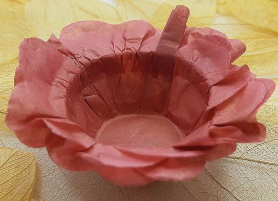 Forminha para Doces Floral em Seda Rosa Antigo - 40 unidades - Decorart
