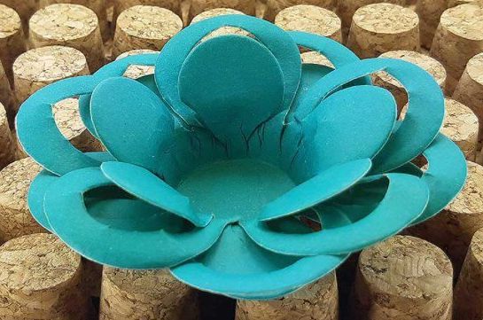 Forminha para Doces Floral Loá Colorset Azul Turquesa- 40 unidades - Decorart