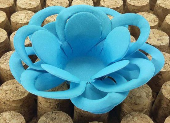 Forminha para Doces Floral Loá Colorset Azul Claro - 40 unidades - Decorart