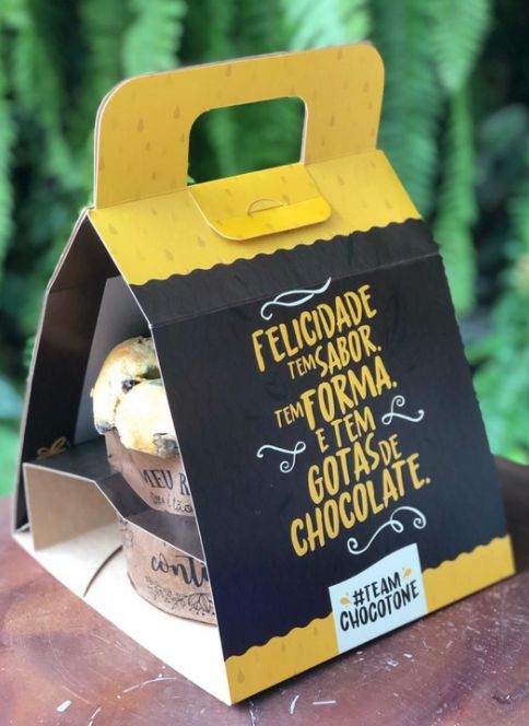 Caixa para Chocotone com Alça - para Chocotone de 500g - 1 unidade - Sul Formas - Rizzo Confeitaria