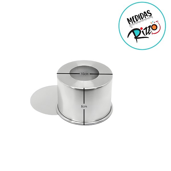 Forma Redonda Prata - Fundo Falso - 10x8cm - 1 unidade - Goldpan Formas - Rizzo