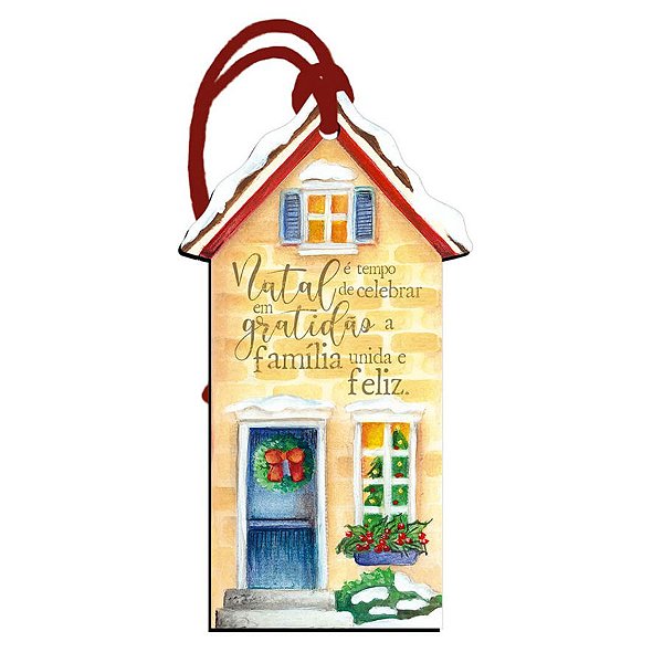 Decor Home Tag Natal - Casa - DHTN-018 - LitoArte Rizzo Confeitaria