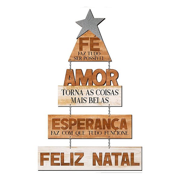 Placa Decorativa em MDF - Decor Home Natal - Fé Faz Tudo Ser Possível- DHN-035 - LitoArte Rizzo Confeitaria