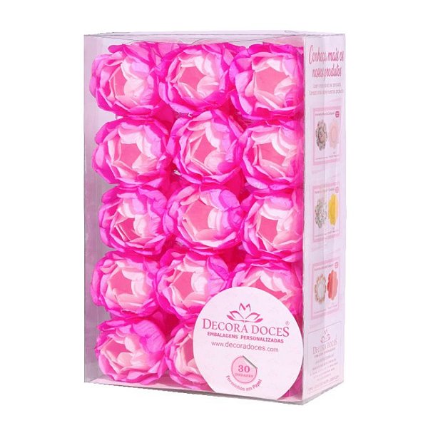 Forminha para Doces Finos - Bela Degrade Rosa - 30 unidades - Decora Doces - Rizzo Festas