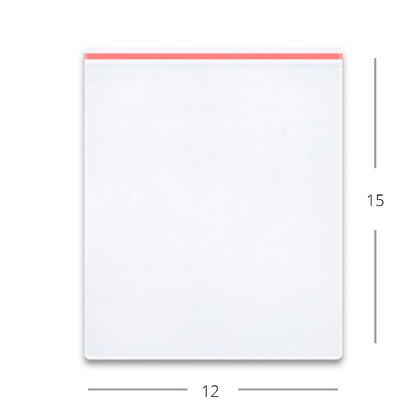 Saco Adesivado com Furo - 12x15cm - Rizzo