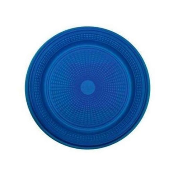 Prato Bolo Descartável 15cm Azul Escuro 10 unidades Trik Trik