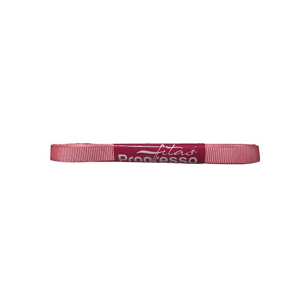 Fita Gorgurão Progresso 7mm nº1 - 10m Cor 009 Rosa Pétala - 01 unidade