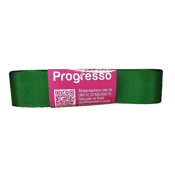 Fita Gorgurão Progresso 22mm nº5 - 10m Cor 217 Verde Bandeira - 01 unidade