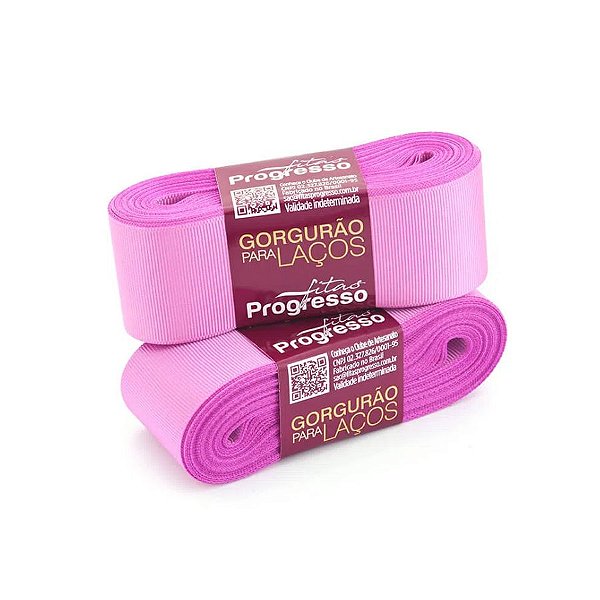 Fita Gorgurão Progresso 38mm nº9 - 10m Cor 1364 Rosa Chiclete - 01 unidade