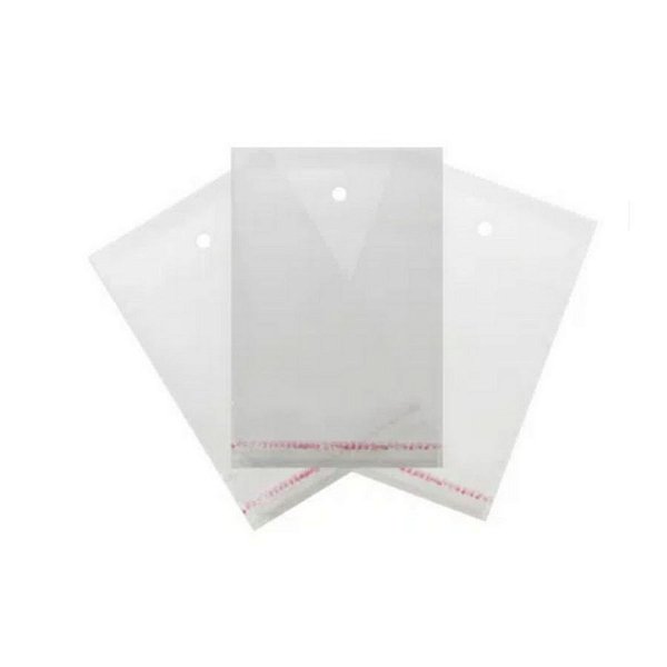 Saco Adesivado com Furo - 8,5x25cm - Rizzo