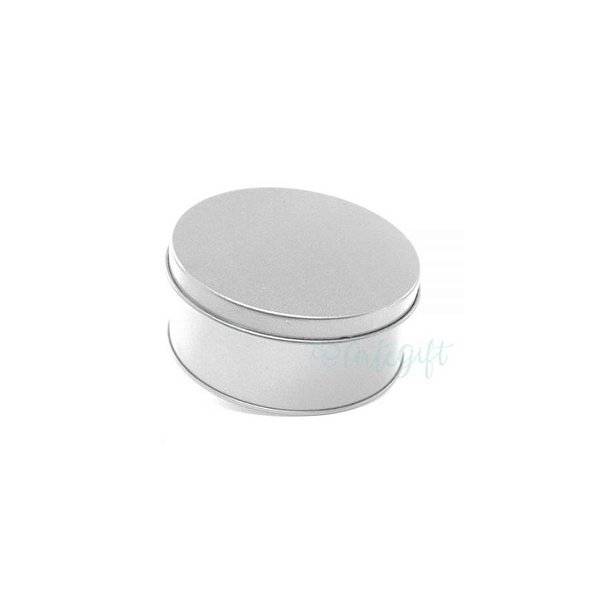 Lata Redonda para Lembrancinha Prata - 10 x 10cm - Artegift - Rizzo