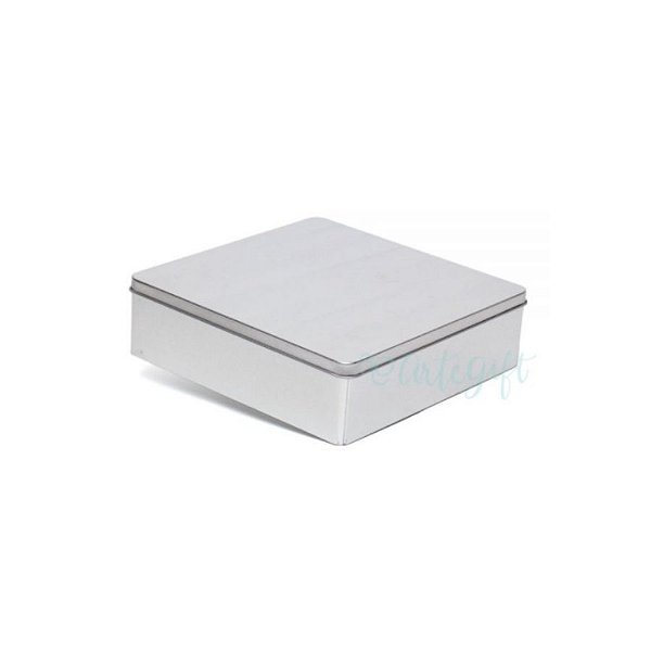 Lata Quadrada para Lembrancinha Prata G - 19,5 x 5,5cm - Artegift - Rizzo