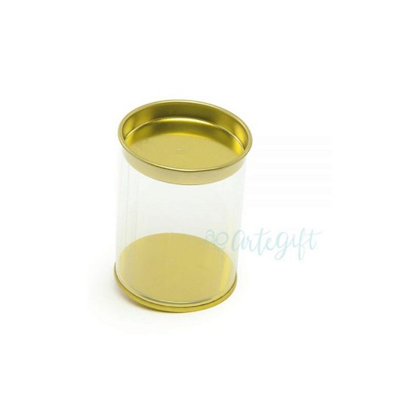 Tubo Lata Ouro - 8,5 x 6,3cm - 6un - Artegift - Rizzo