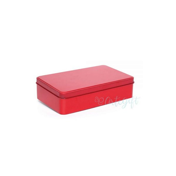 Lata Retangular para Lembrancinha Vermelha - 11,5 x 19cm - Artegift - Rizzo
