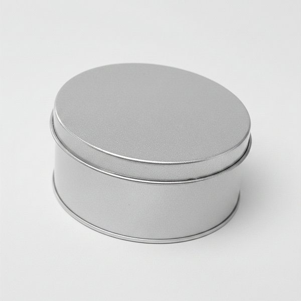 Lata Redonda para Lembrancinha Prata - 10x4cm - 1un - Artegift - Rizzo