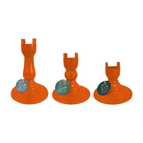 Base Pé Boleira - Laranja Neon - Só Boleiras - Rizzo Balões