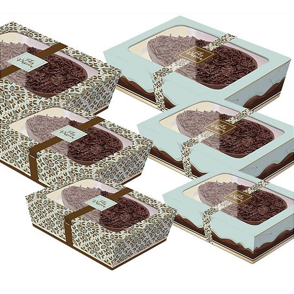 Caixa Practice para Meio Ovo Chocolate Turquesa Sortido - 06 unidades - Cromus Páscoa - Rizzo Confeitaria