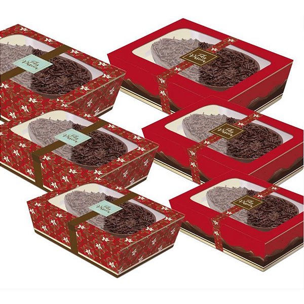 Caixa Practice para Meio Ovo Chocolate Vermelho Sortido - 06 unidades - Cromus Páscoa