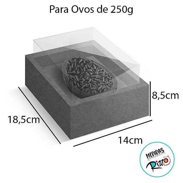Caixa Ovo de Colher com Moldura Páscoa Kraft - 10 unidades - Cromus Profissional - Rizzo Embalagens