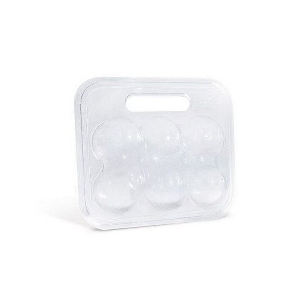 Maleta para 6 Ovos Transparente 16,5x15x6,5cm - 10 unidades - Cromus Páscoa - Rizzo