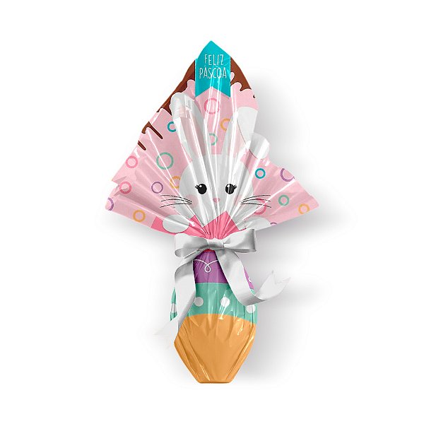 Saco Express 44x44cm para Ovos de 500g a 750g - Candy Páscoa - 05 unidades - Cromus Páscoa